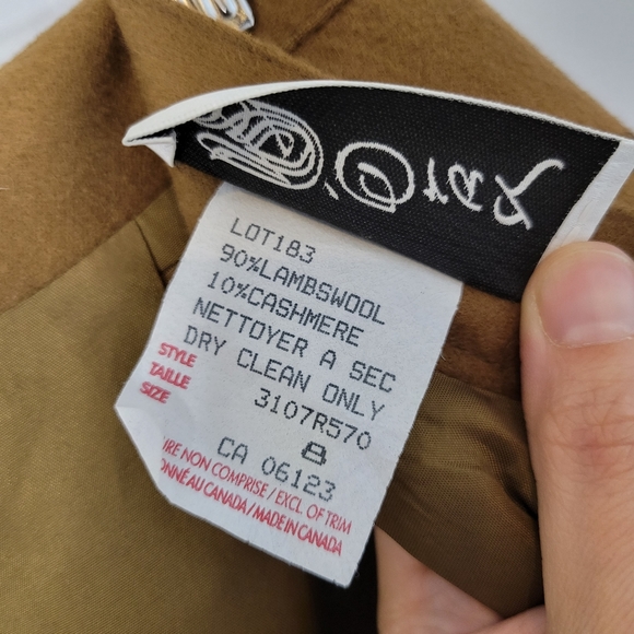 Vintage D'oraz women's lambswool blend camel skirt - Picture 4 of 11